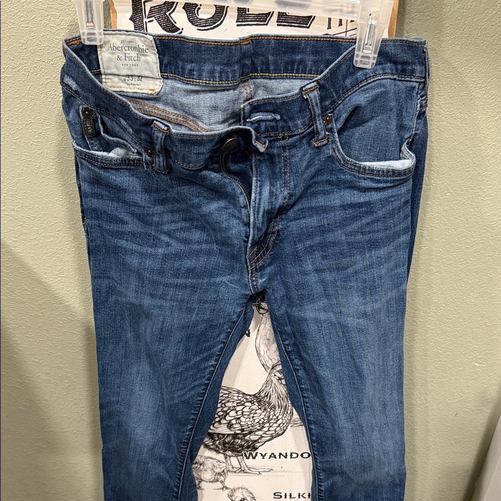 Abercrombie & Fitch Blue Straight Men Jeans
